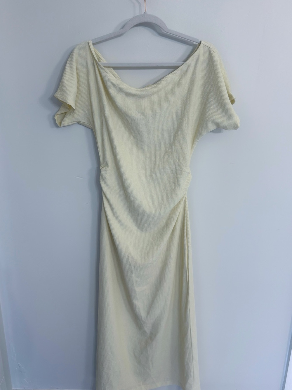 Free People Beach Promanade Cream Off-Shoulder Midi Dress